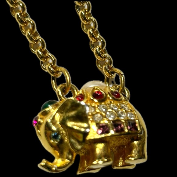 JOAN RIVERS Jeweled Elephant Necklace ~ Mint! - Picture 4 of 7